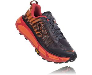 Hoka One One EVO Mafate 2 Mens Trail Running Shoes Black/Poppy Red | AU-1274638